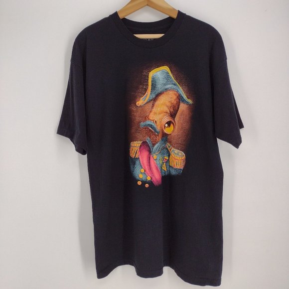 Star Wars Admiral Ackbar Portrait Graphic We Love Fine Black T-Shirt - Picture 1 of 4